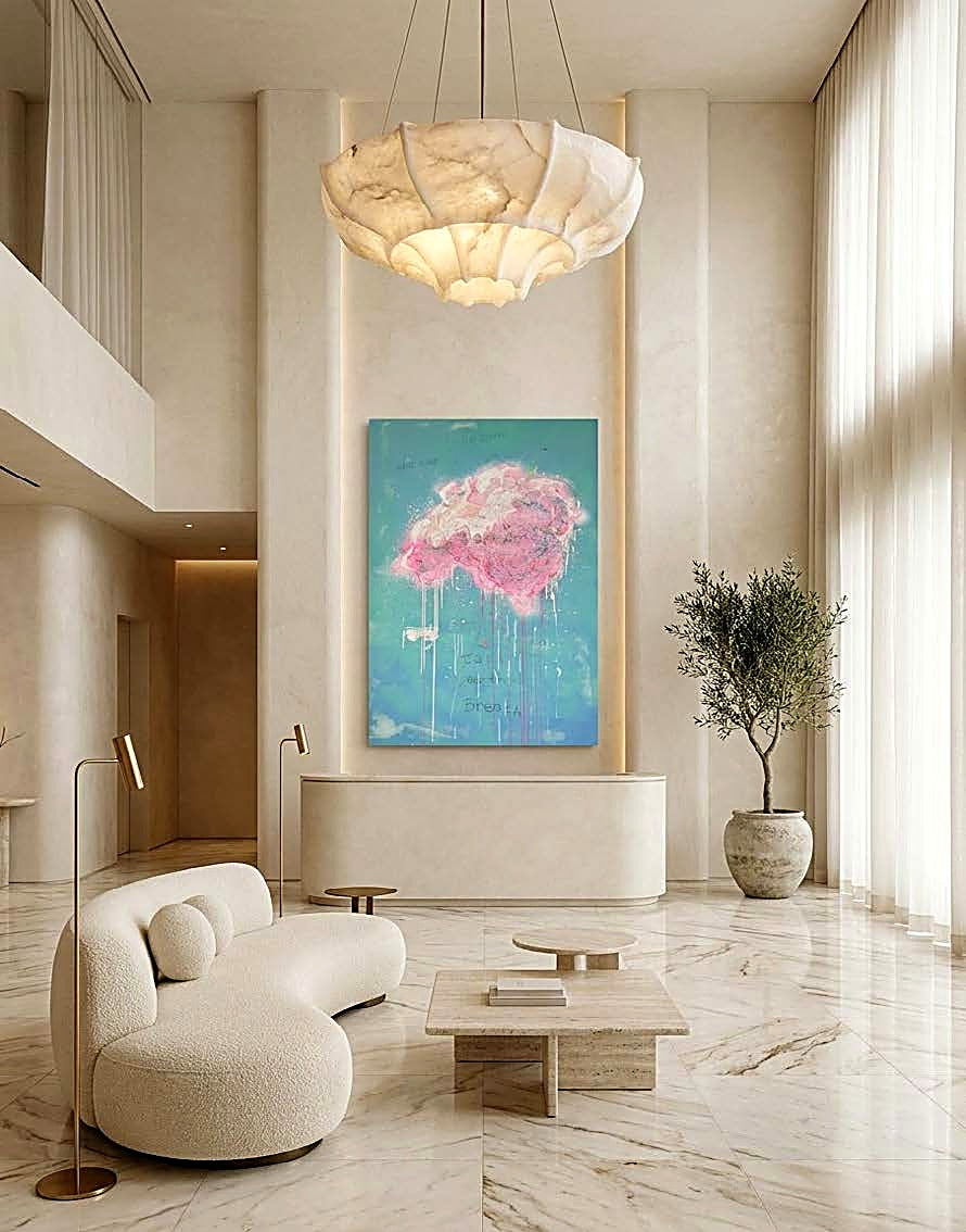FullArt Mind Cloud - Premium Colorful Signed Unisex Foulard - 140X200cm