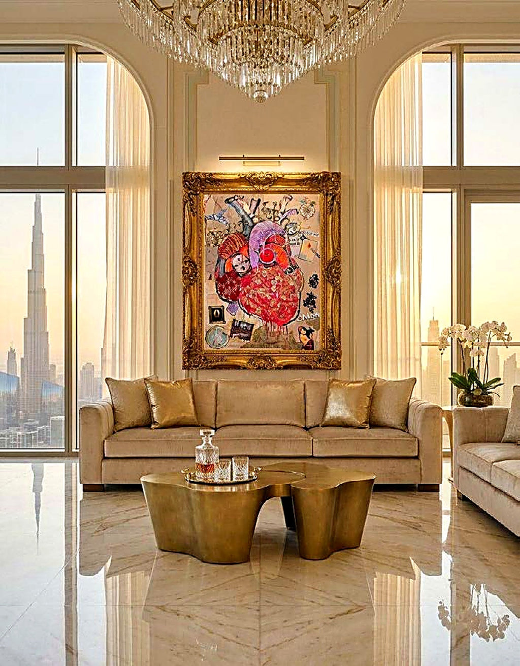 FullArt Heart Attack - Premium Colorful Signed Unisex Foulard - 140X200cm