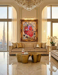 FullArt Heart Attack - Premium Colorful Signed Unisex Foulard - 140X200cm
