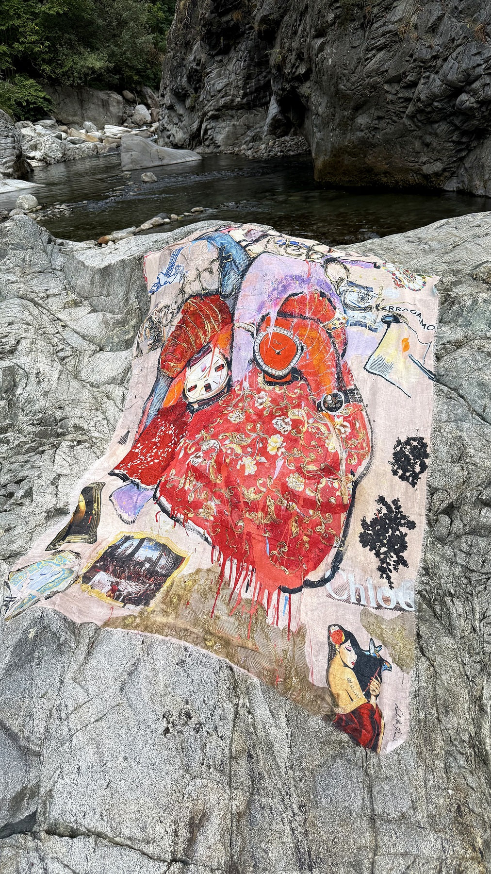 FullArt Heart Attack - Premium Colorful Signed Unisex Foulard - 140X200cm