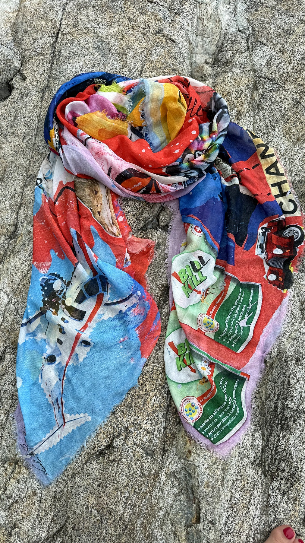 FullArt Muse of Fire - Premium Colorful Signed Unisex Foulard - 140X200cm