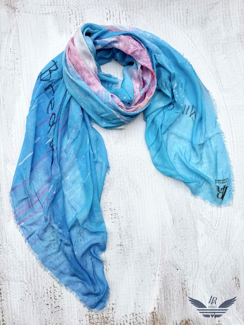 FullArt Mind Cloud - Premium Colorful Signed Unisex Foulard - 140X200cm