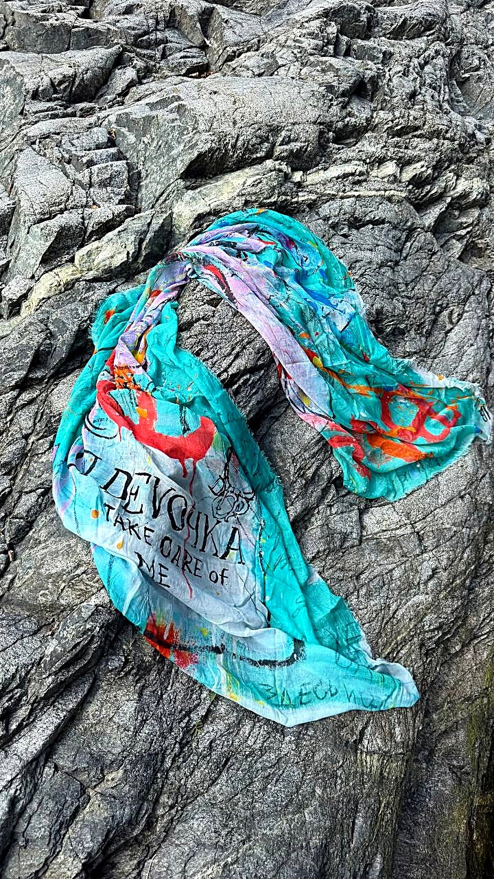 FullArt Born to Bloom - Premium Colorful Signed Unisex Foulard - 140X200cm