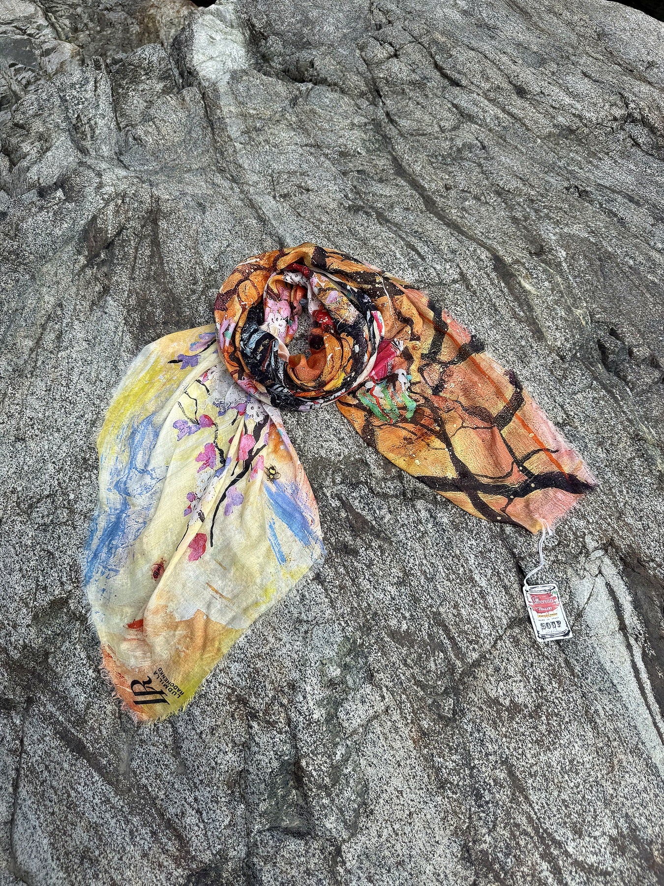 FullArt Desert Blooming - Premium Colorful Signed Unisex Foulard - 140X140cm