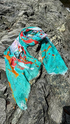 FullArt Born to Bloom - Premium Colorful Signed Unisex Foulard - 140X200cm