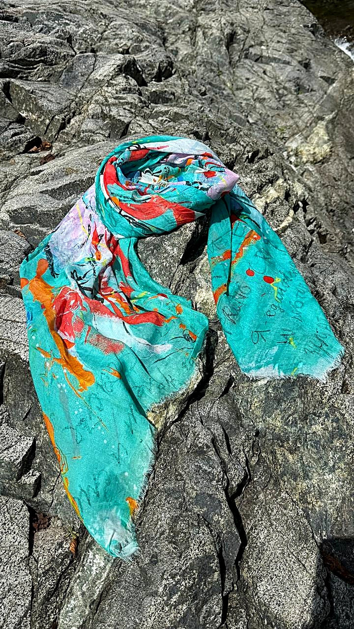 FullArt Born to Bloom - Premium Colorful Signed Unisex Foulard - 140X200cm