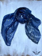 FullArt Woman Tired Soul - Premium Colorful Signed Unisex Foulard - 140X200cm