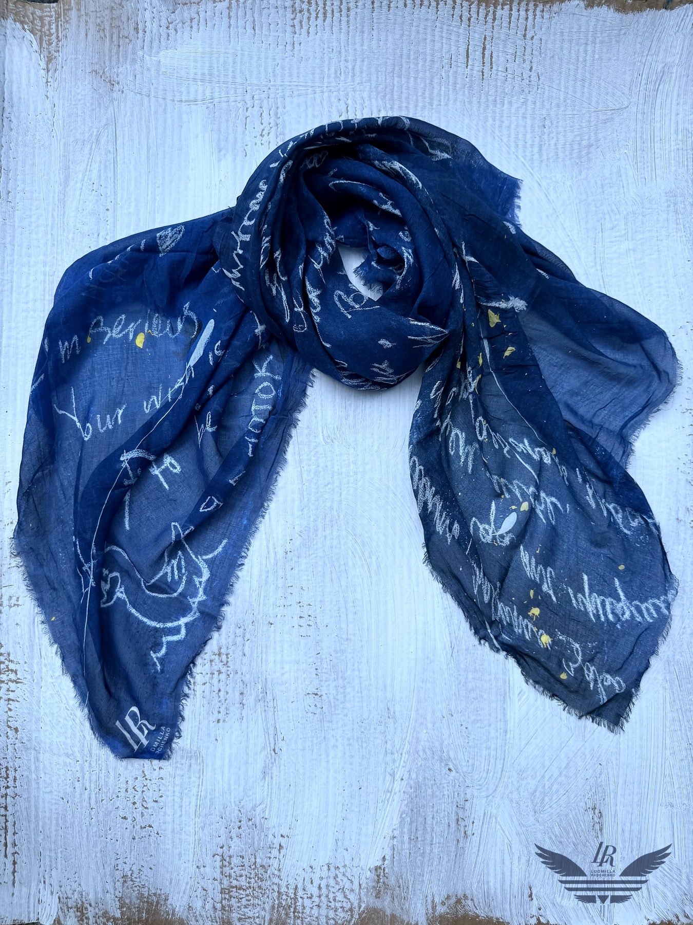 FullArt Woman Tired Soul - Premium Colorful Signed Unisex Foulard - 140X200cm