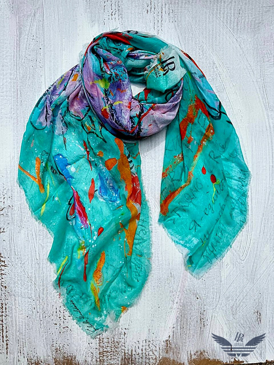 FullArt Born to Bloom - Premium Colorful Signed Unisex Foulard - 140X200cm