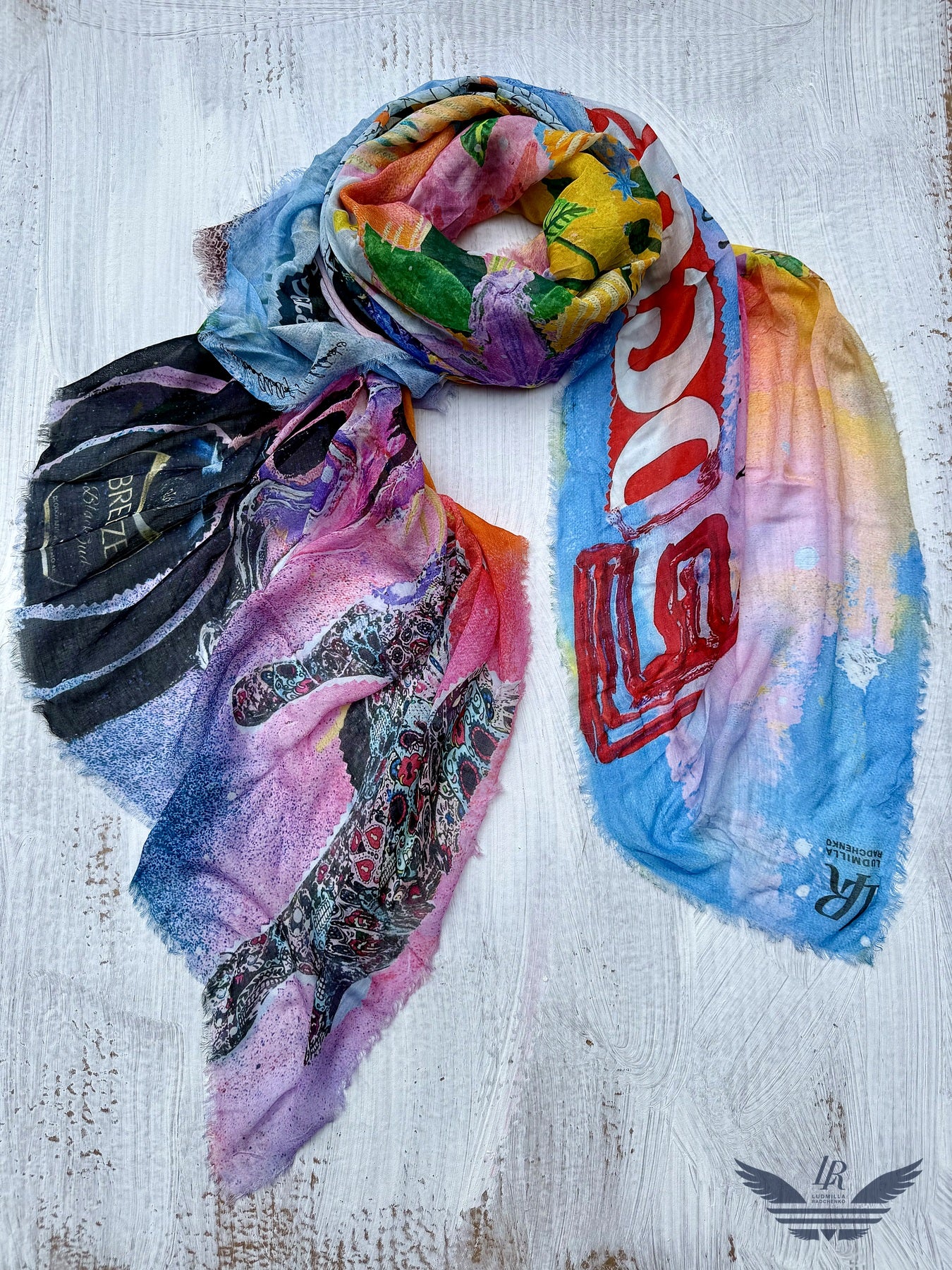 FullArt Focus on Yourself - Premium Colorful Signed Unisex Foulard - 140X200cm