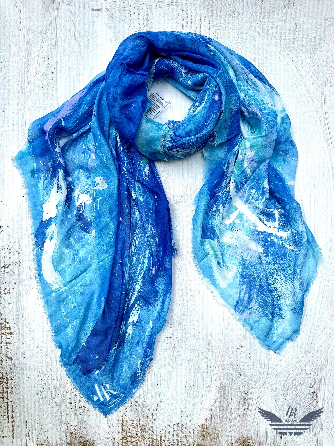 FullArt Ride the Wave - Premium Colorful Signed Unisex Foulard - 140X200cm