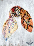FullArt Desert Blooming - Premium Colorful Signed Unisex Foulard - 140X140cm