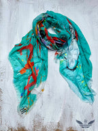 FullArt Born to Bloom - Premium Colorful Signed Unisex Foulard - 140X200cm