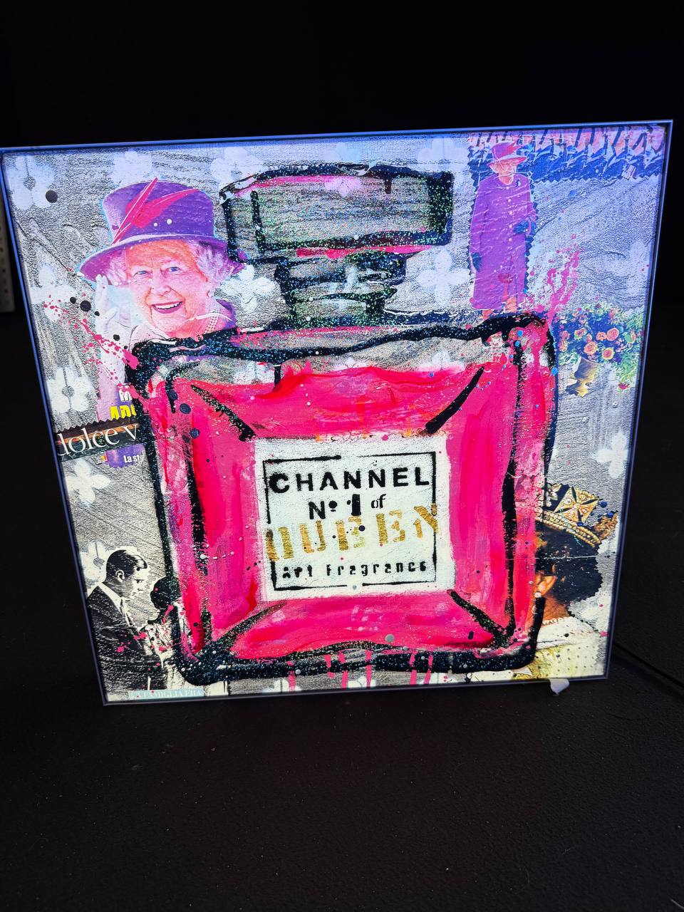 Light Box Channel 50X50 Queen N°1 Art Multiple