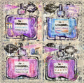 FullArt Channel Of Lavender Saint-Tropez - Multiple Art print scarf 140X140, art-to-wear, limited edition