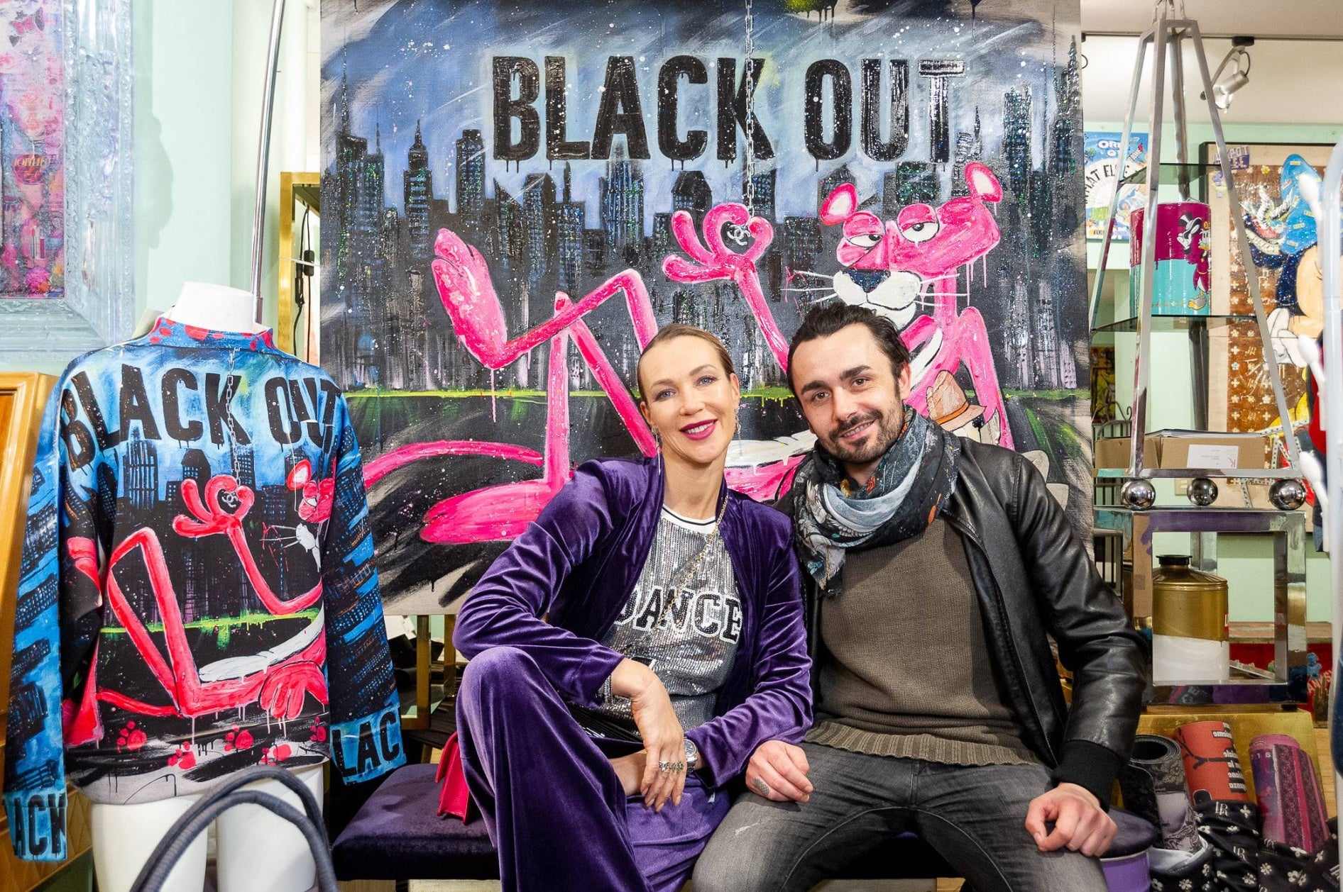 Art Work BLACK OUT, Artwork 140X160 Cm, Art Series ICONS RECYCLING 2022, unique piece