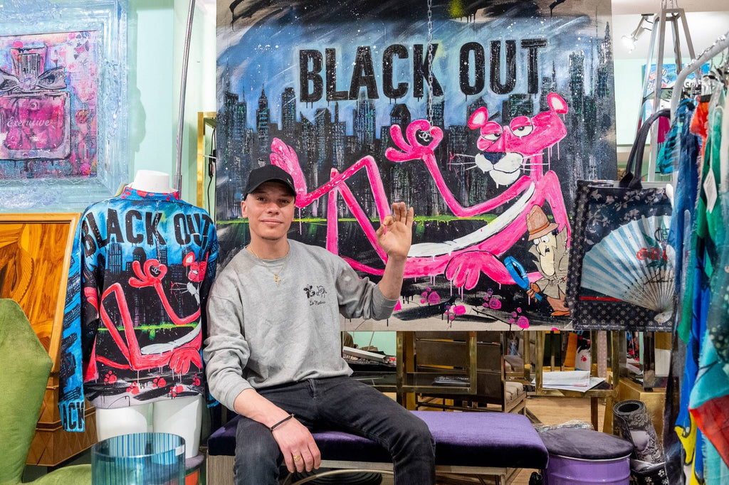 Art Work BLACK OUT, Artwork 140X160 Cm, Art Series ICONS RECYCLING 2022, unique piece