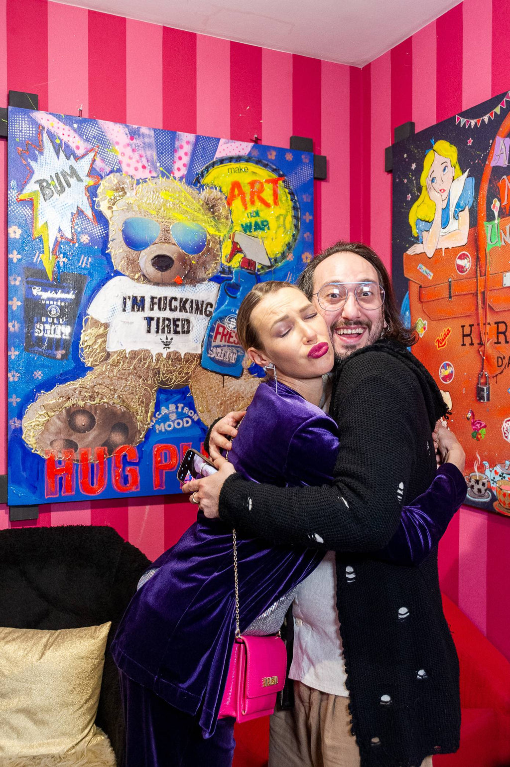 Art Work Tired Bear 145X125Cm, Art Series Brand Revolution, 2024, unique piece