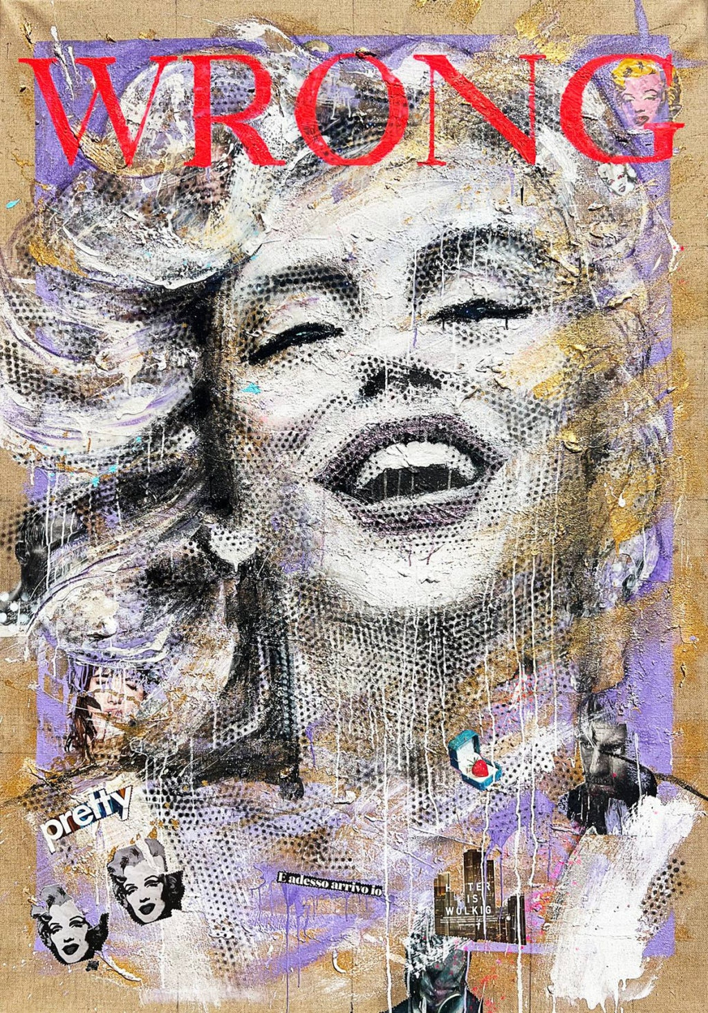 ArtWork WRONG MARYLIN, 200X140Cm, unique piece 2023