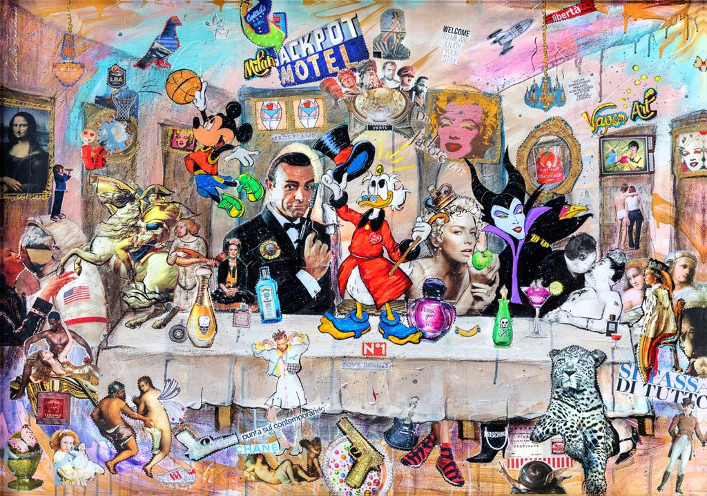 FullArt Last Dinner FullArt – Art Multiple Print Scarf 200X140, Art to Wear, Limited Edition