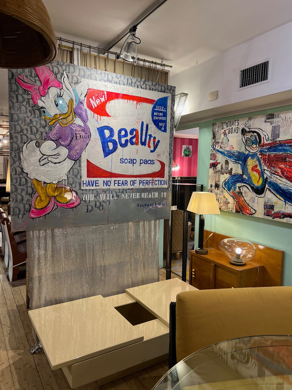 Art Work BEAUTY TABS, 160 X 140cm , Art Series ICONS RECYCLING 2022, unique piece