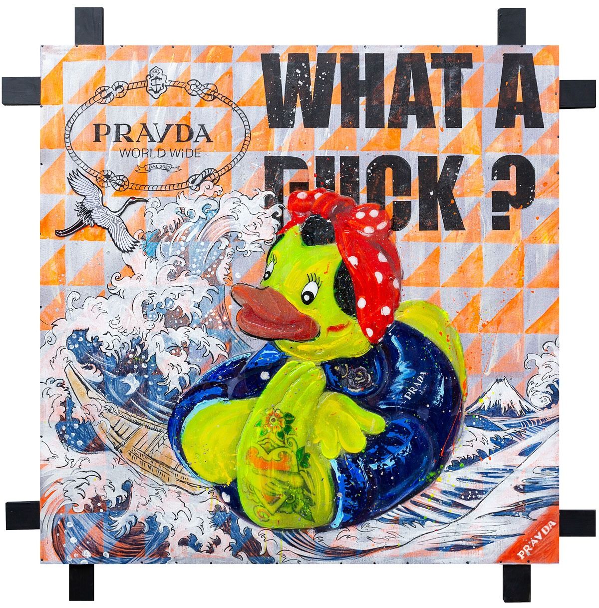 Art Work Duck Revolution 130X130cm, Art Series Brand Revolution, 2023, unique piece