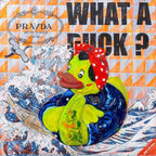 Art Work Duck Revolution 130X130cm, Art Series Brand Revolution, 2023, unique piece
