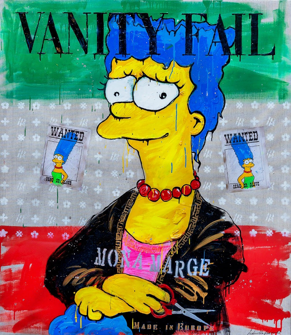Art Work MONA MARGE, 160X140Cm, Art Series ICONS RECYCLING 2022, unique piece