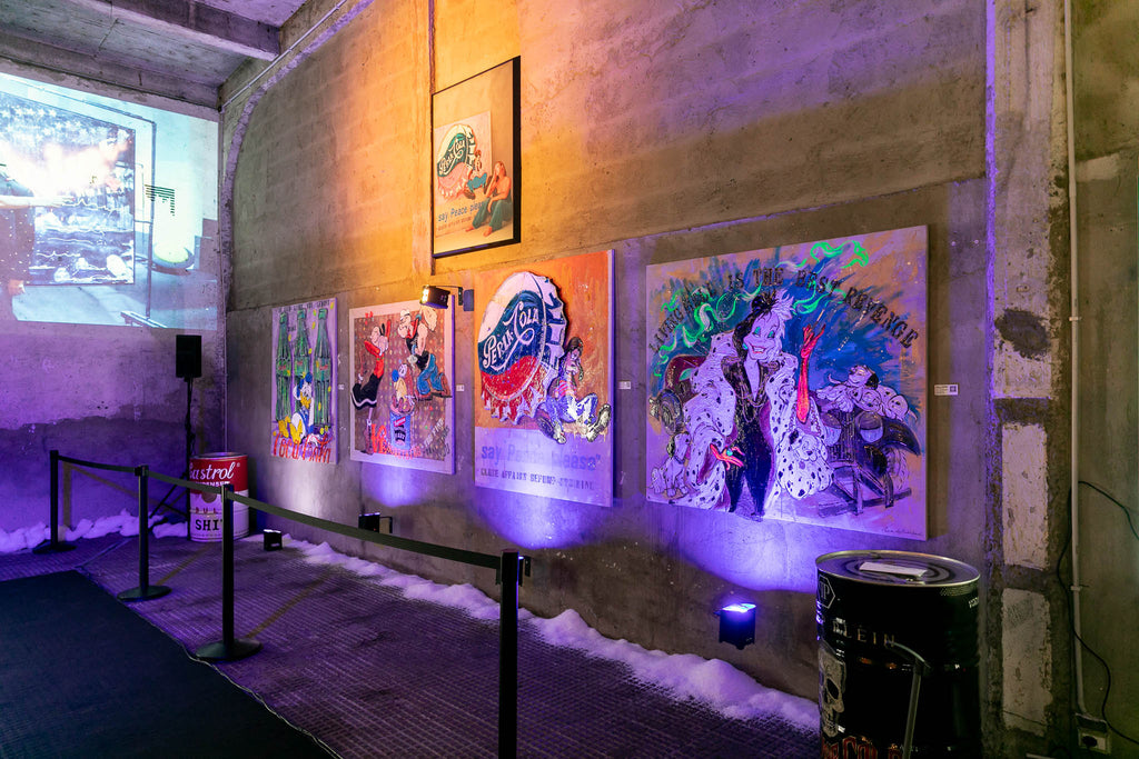 Art Work PEACE PLEASE, 160 X 140cm , Art Series ICONS RECYCLING 2022, unique piece