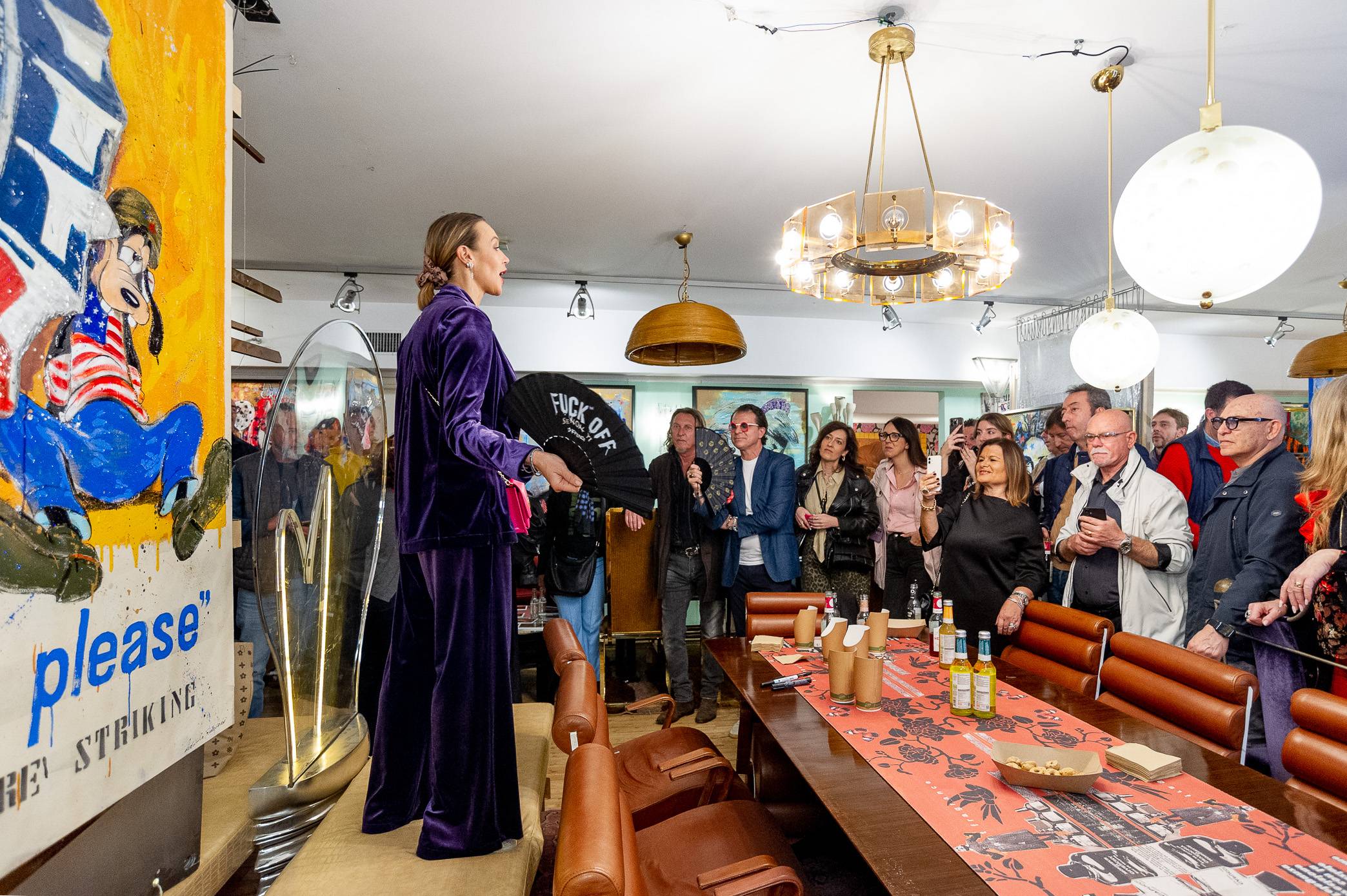 Art Work PEACE PLEASE, 160 X 140cm , Art Series ICONS RECYCLING 2022, unique piece