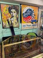 Art Work PEACE PLEASE, 160 X 140cm , Art Series ICONS RECYCLING 2022, unique piece