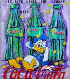 Art Work WRONG LEMONADE 160 X 140cm , Art Series ICONS RECYCLING 2022, unique piece