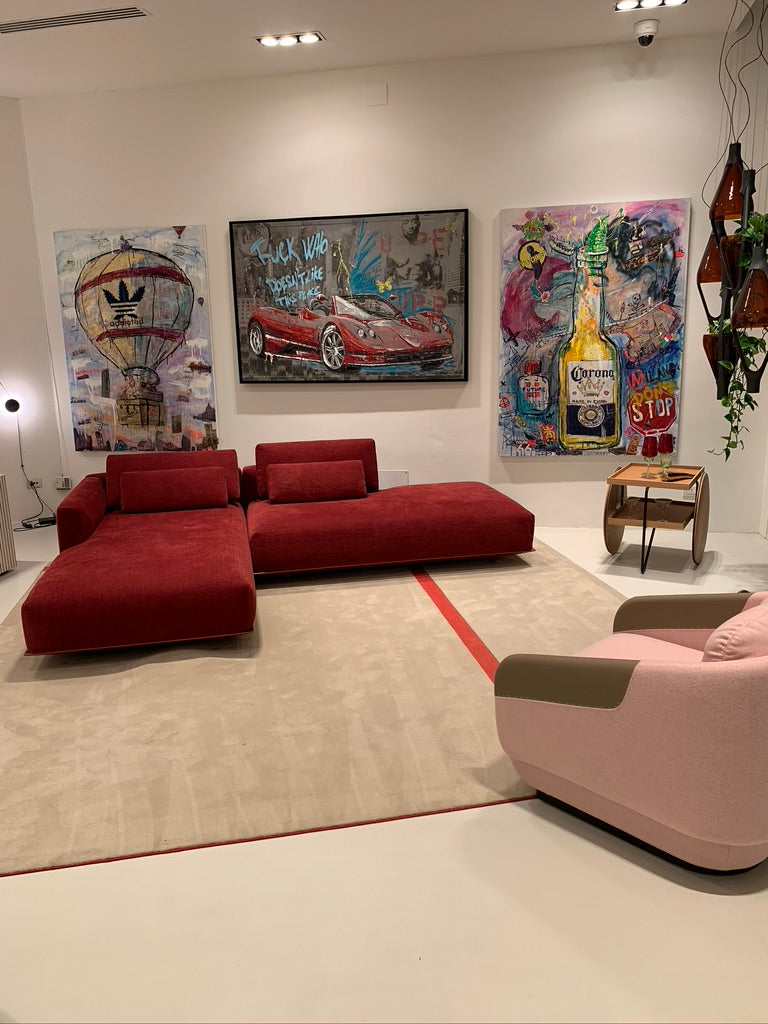 ArtWork ADDICTED TO TRAVEL l 180X130Cm, Art Series Voyage, 2020, Private Collection