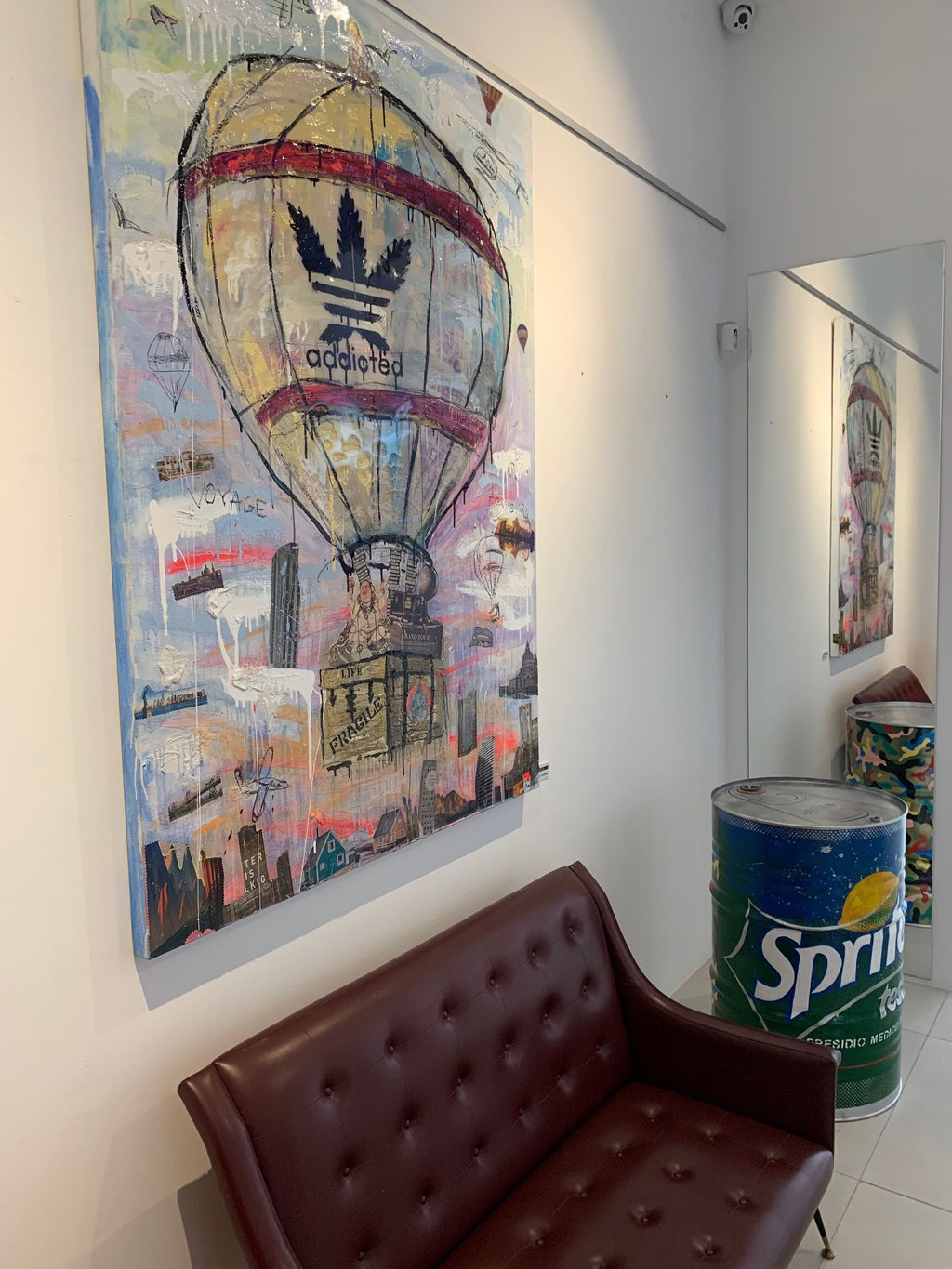 ArtWork ADDICTED TO TRAVEL l 180X130Cm, Art Series Voyage, 2020, Private Collection