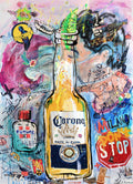 ArtWork CORONA KISS 180X130Cm, 2020, Art Serie Voyage, 2020, unique piece