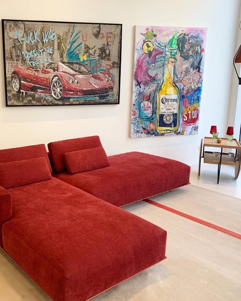 ArtWork CORONA KISS 180X130Cm, 2020, Art Serie Voyage, 2020, unique piece