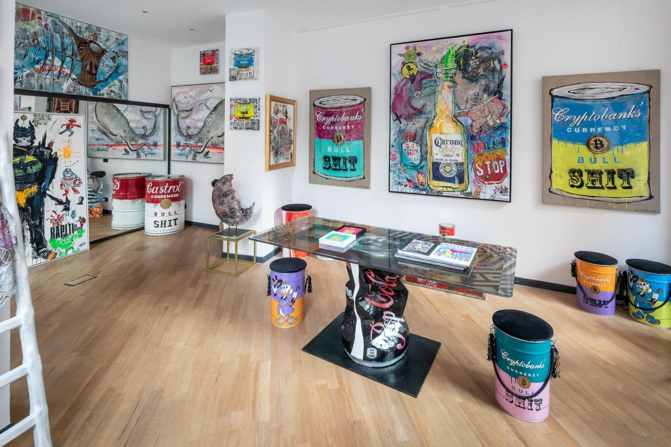 ArtWork CORONA KISS 180X130Cm, 2020, Art Serie Voyage, 2020, unique piece