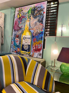 ArtWork CORONA KISS 180X130Cm, 2020, Art Serie Voyage, 2020, unique piece