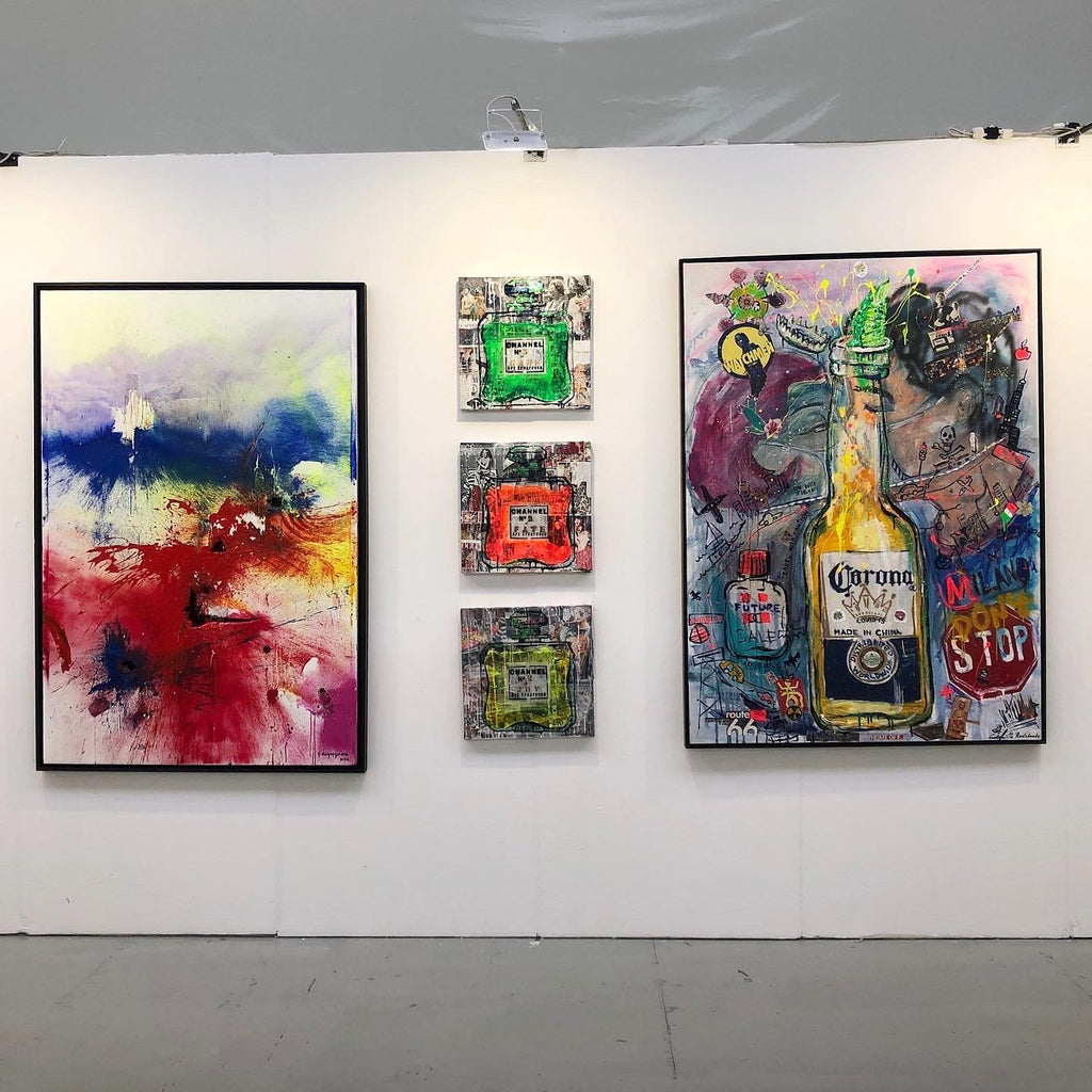 ArtWork CORONA KISS 180X130Cm, 2020, Art Serie Voyage, 2020, unique piece