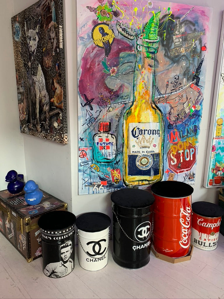 ArtWork CORONA KISS 180X130Cm, 2020, Art Serie Voyage, 2020, unique piece