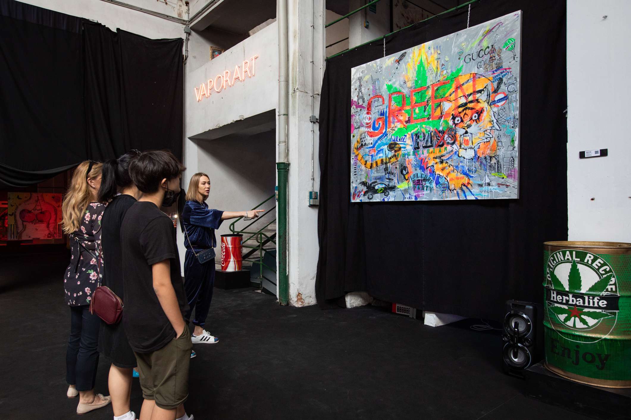 ArtWork GREEN PASS 200X220Cm, unique piece, Art Series EXTRA 2022