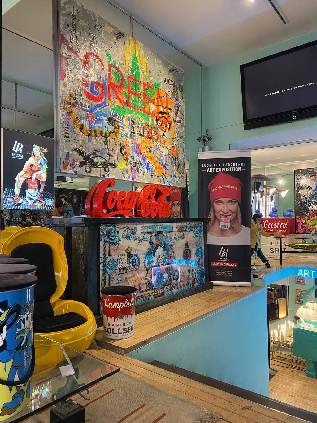 ArtWork GREEN PASS 200X220Cm, unique piece, Art Series EXTRA 2022