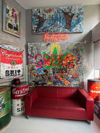 ArtWork GREEN PASS 200X220Cm, unique piece, Art Series EXTRA 2022