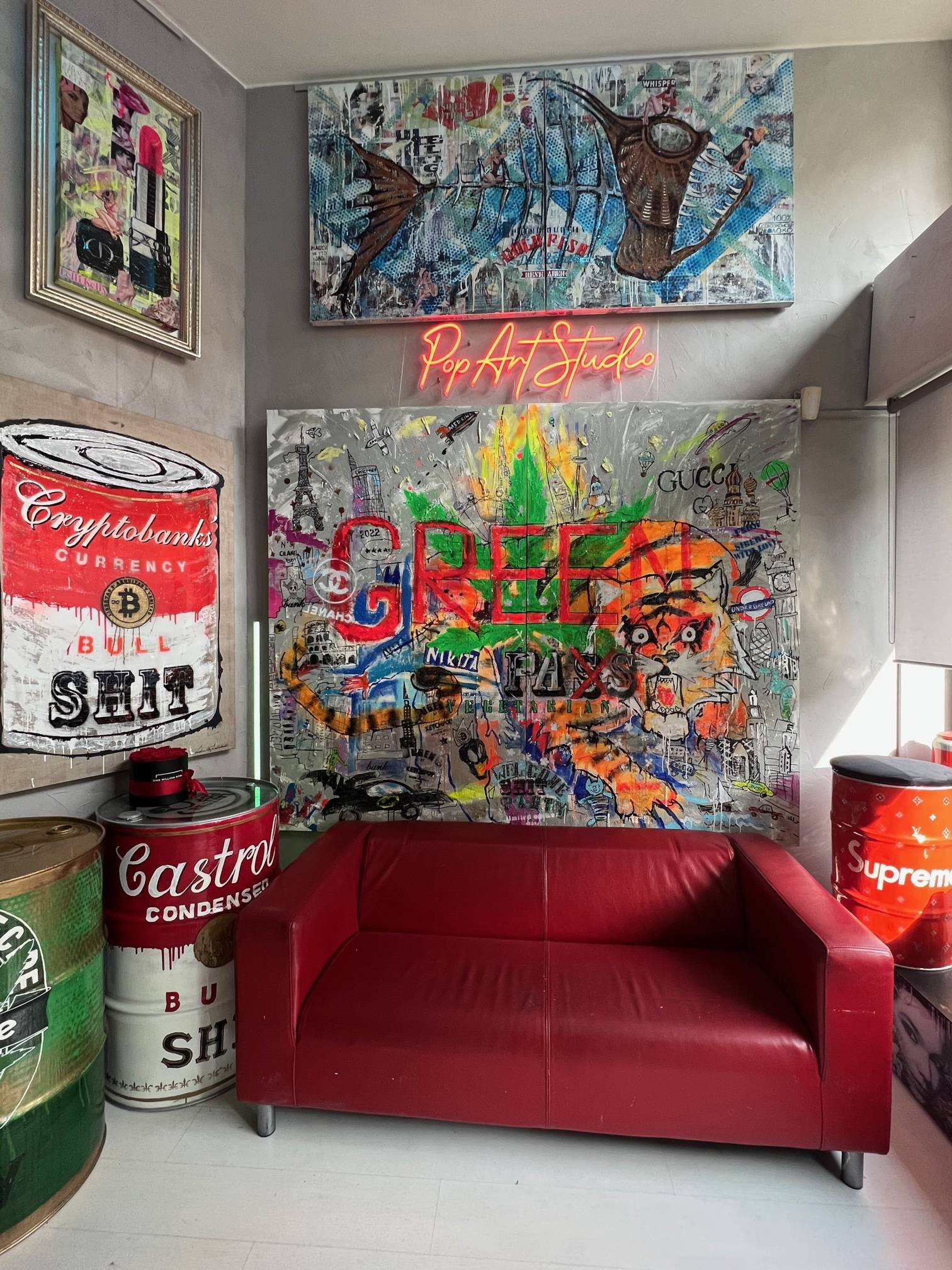 ArtWork GREEN PASS 200X220Cm, unique piece, Art Series EXTRA 2022