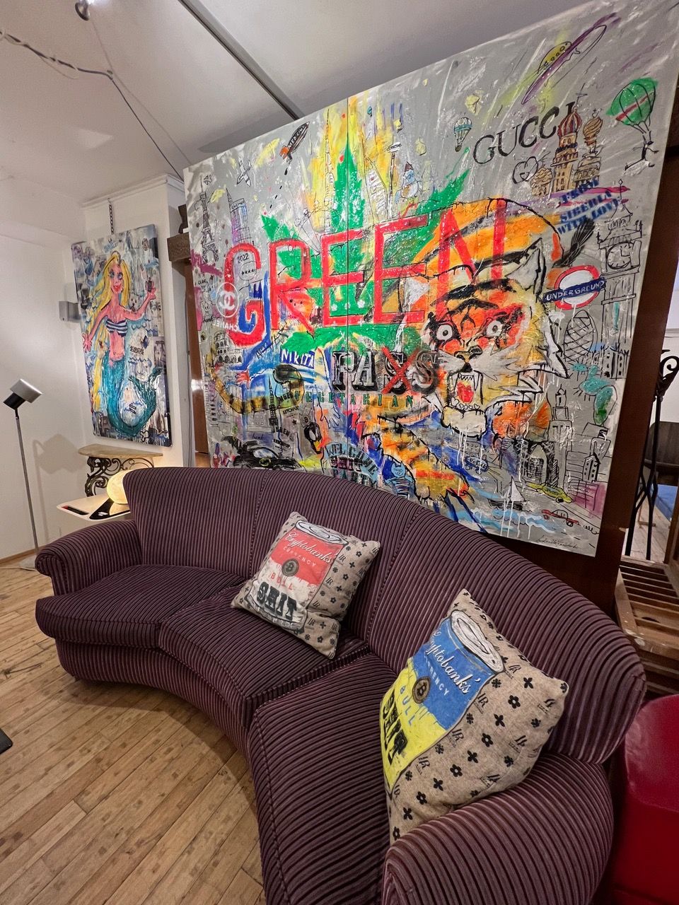 ArtWork GREEN PASS 200X220Cm, unique piece, Art Series EXTRA 2022