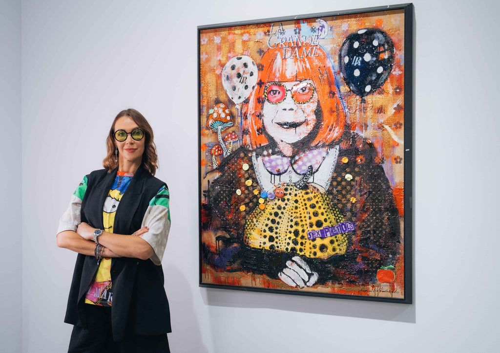 ArtWork KUSAMA WORLD 135X105Cm, unique piece 2023