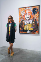 ArtWork KUSAMA WORLD 135X105Cm, unique piece 2023