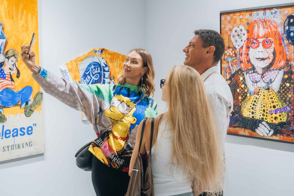 ArtWork KUSAMA WORLD 135X105Cm, unique piece 2023