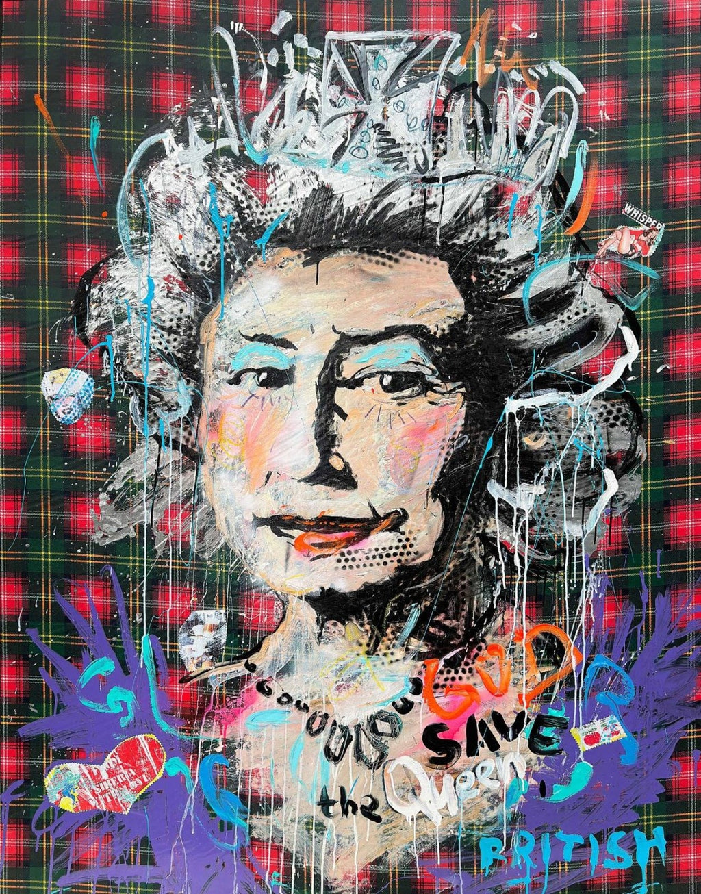 ArtWork QUEEN ELISABETH 170X130Cm, unique piece, Art Series EXTRA 2025