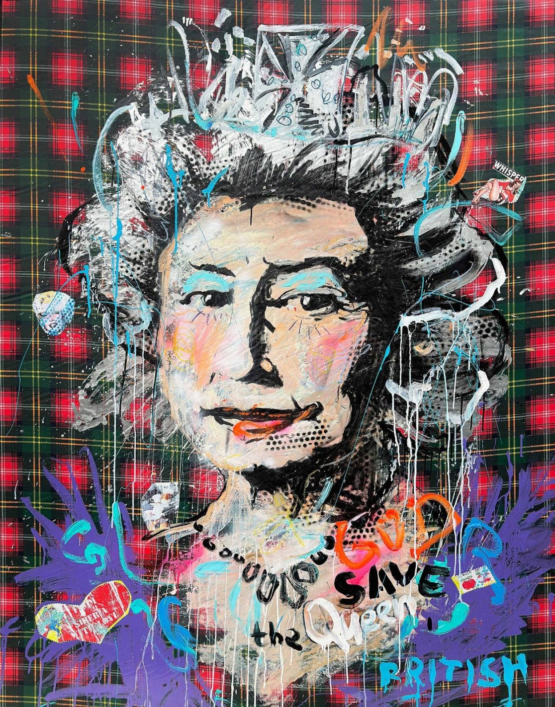 ArtWork QUEEN ELISABETH 170X130Cm, unique piece, Art Series EXTRA 2025